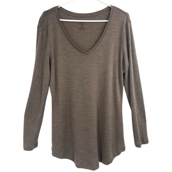 WoolX Tops - WoolX long sleeve Eva tunic brown XL Merino wool